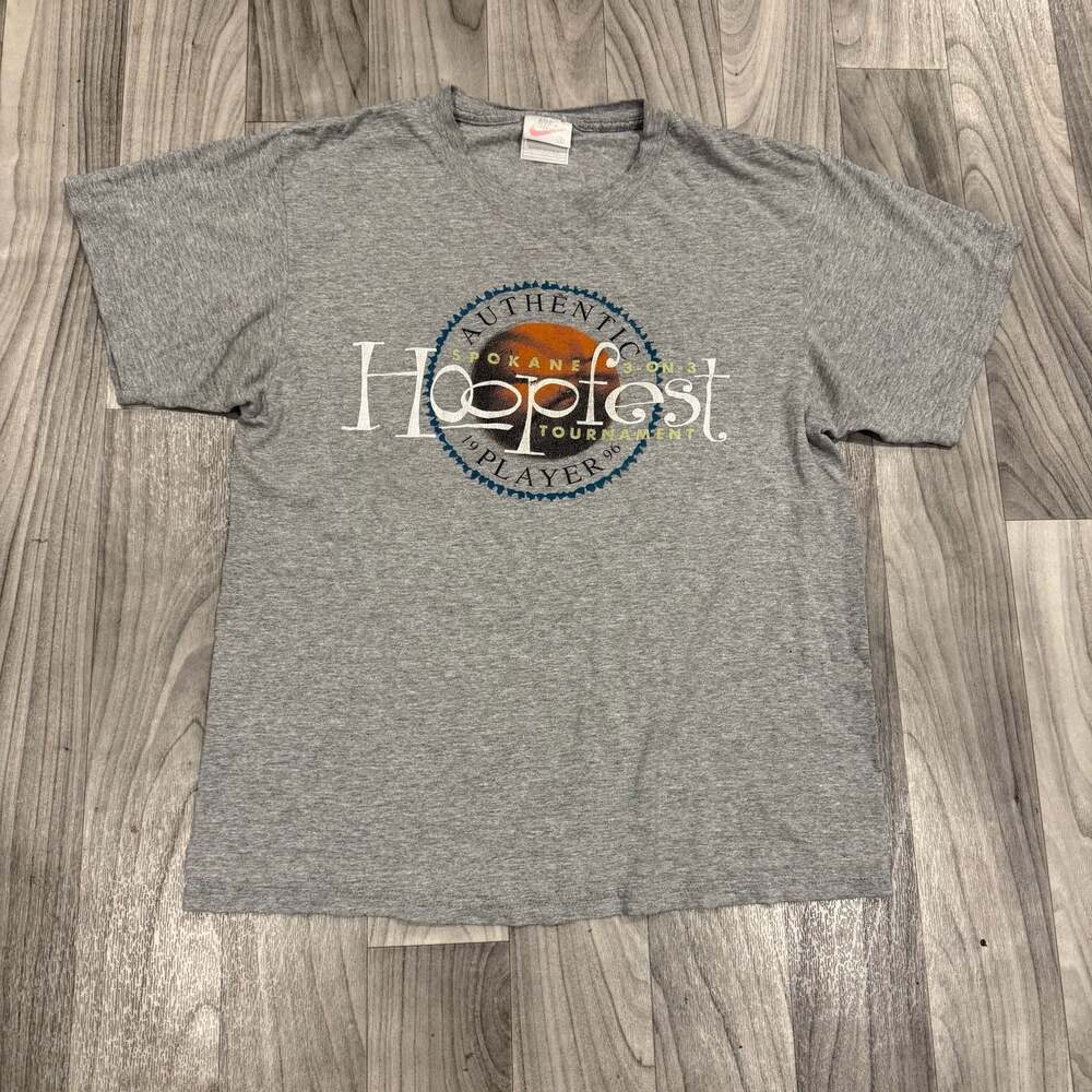 Vintage 1996 Nike Spokane Hoopfest 3-on-3 Basketball Tournament Player T-Shirt